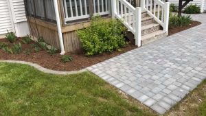 paver patio walkway installation